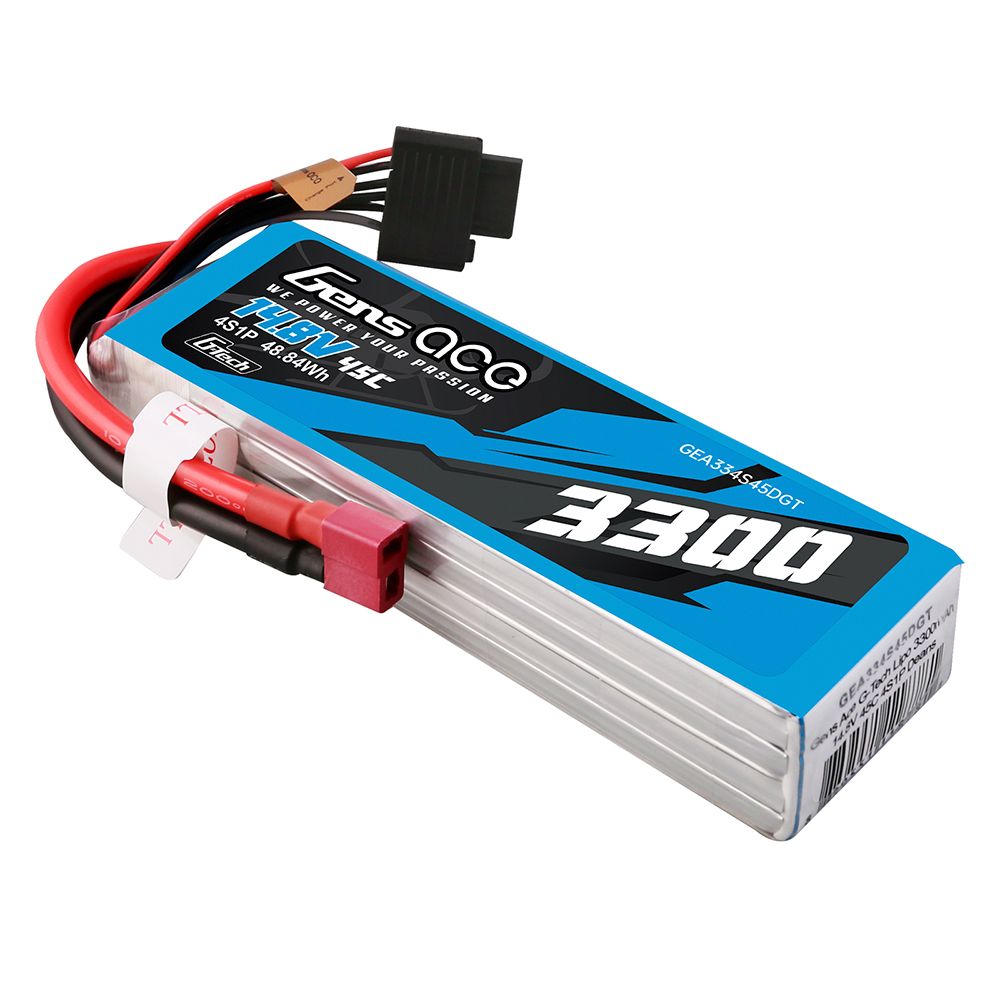 Gens Ace G-Tech 3300mAh 4S1P 14.8V 45C Lipo With Deans Plug