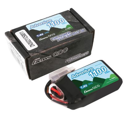 Gens Ace Adventure 1100mAh 7.4V 35C LiPo Battery w/JST-PHR Plug