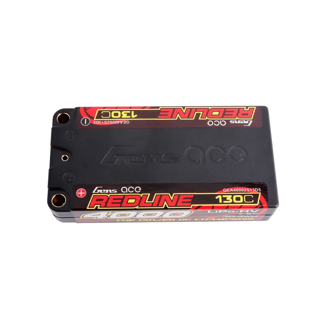 Gens Ace Redline Series 4000mAh 7.6V 130C HardCase HV Shorty