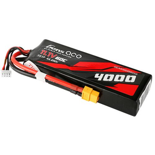 Gens Ace 3S 4000mAh 60C LiPo Battery - XT60 Plug