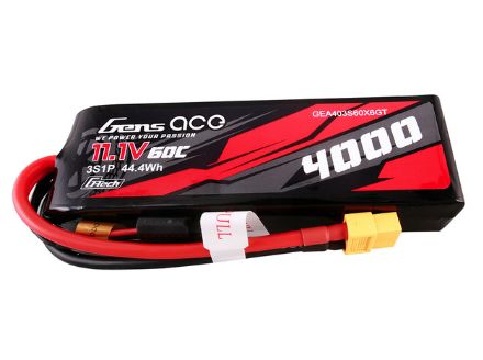 Gens Ace - 1848 - 4000mAh 3S1P 11.1V 60C LiPo Battery - XT60 Plug 131x43x24mm