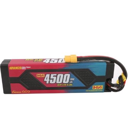 Gens Ace - 1607 - Advanced 4500mAh 3S1P 11.4V 100C HardCase LiPo Battery Pack with XT60 Plug