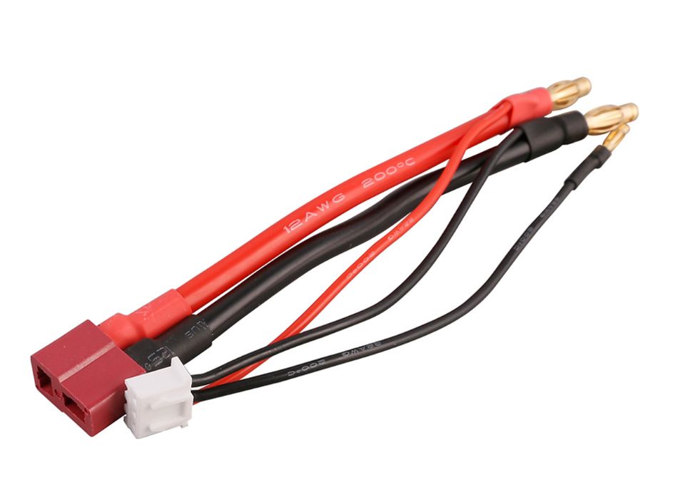 Gens Ace 2S Charge Cable: 4.0mm Bullet To Deans (T-Plug)