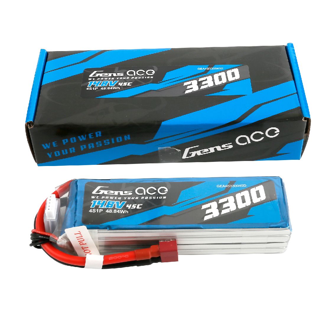 Gens Ace 3300mAh 11.1V 50C 3S1P LiPo Battery Pack with XT60 Plug