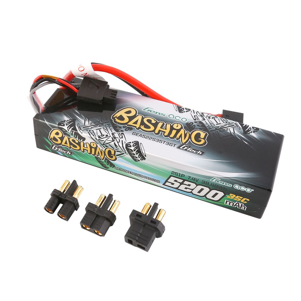 Gens Ace G-Tech Bashing 5200mAh 7.4V 35C LiPo w/ EC3/Deans/XT60 - Click Image to Close