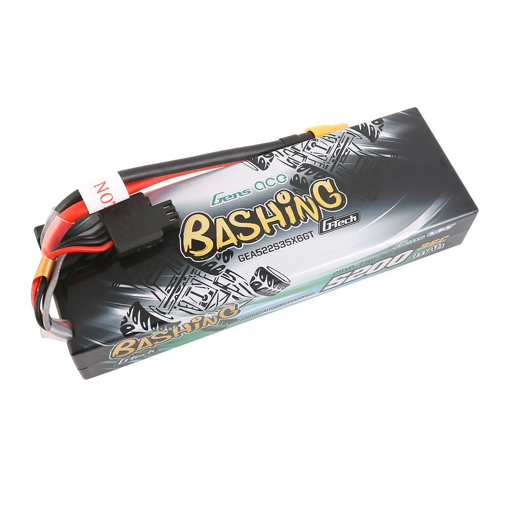 Gens Ace - 1691 - G-Tech Bashing Series 5200mAh 2S1P 7.4V 35C Car LiPo Battery Pack Hardcase 24# with XT60 Plug
