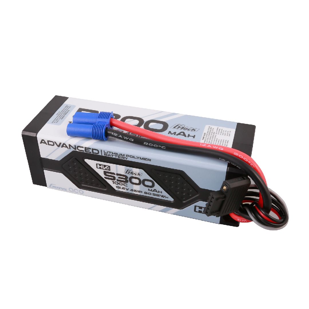 Gens Ace - 1707 - G-Tech 5300mAh 4S1P 15.2V 100C High Voltage Lipo Battery Pack With EC5 Plug