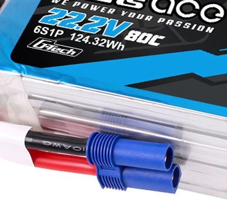 Gens Ace G-Tech 5600mAh 6S 22.2V 80C Lipo EC5 Plug - Click Image to Close