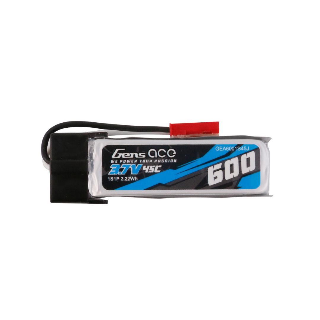 Gens Ace 600mAh 3.7V 45C Lipo Battery Pack With JST-SYP Plug