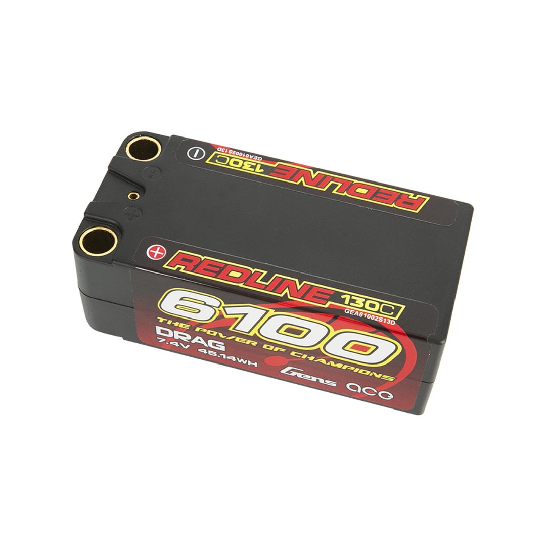 Gens Ace Redline 6100mAh 7.4V 130C Hard Case Shorty