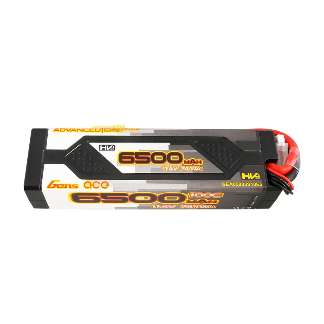 Gens Ace Advanced Series 6500mAh 11.4V 3S1P HV 100C LiPo EC5 - Click Image to Close