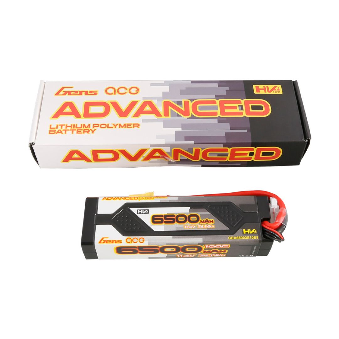Gens Ace Advanced Series 6500mAh 11.4V 3S1P HV 100C LiPo EC5