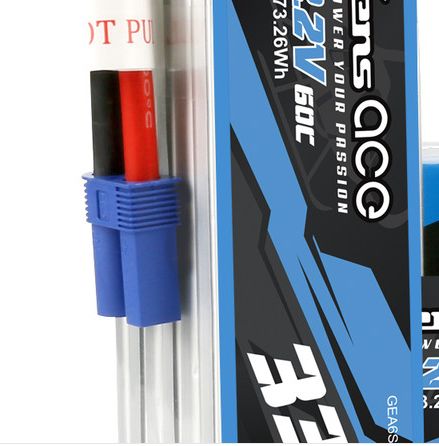Gens Ace 3300mAh 14.8V 45C 4S1P LiPo Battery Pack with Deans Plu
