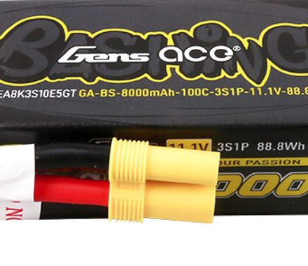 Gens Ace G-Tech 8000mAh 3S 11.1V 100C LiPo EC5 Plug - Click Image to Close