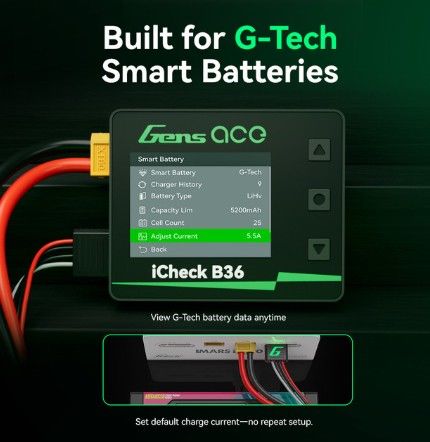 Gens Ace iCheck B36 Smart R/C Battery Checker - Click Image to Close Gens Ace iCheck B36 Smart R/C Battery Checker - Click Image to Close