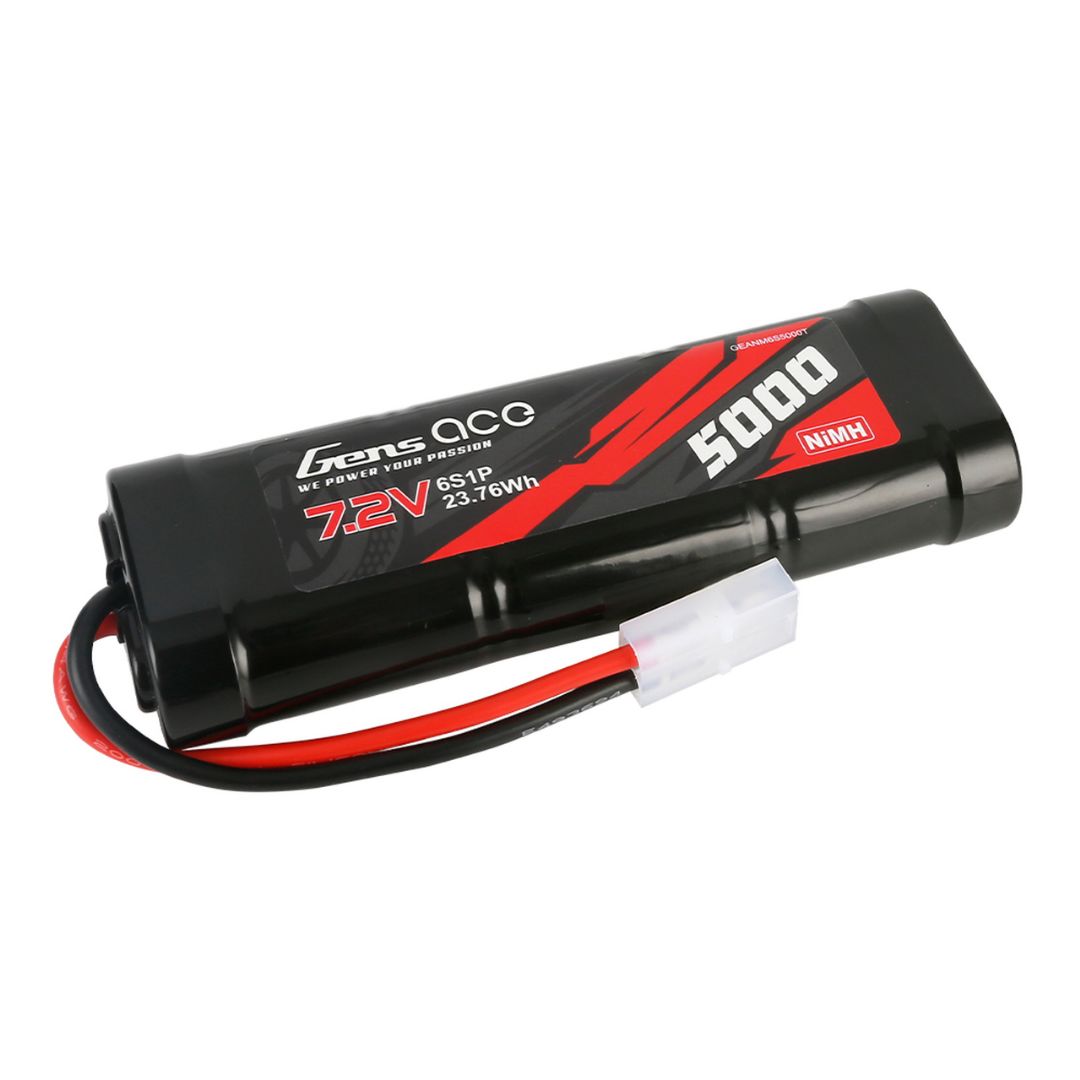 Gens Ace 5000mAh 6 Cell 7.2V Nimh Tamiya Plug Soft Case - Click Image to Close