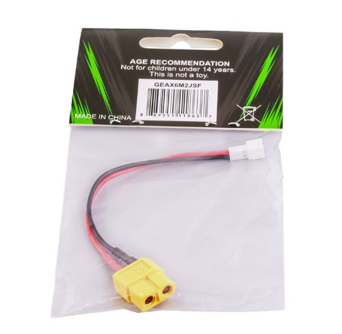Gens Ace XT60 male to JST-PHR-2P Female Adapter, AWG#22, 100mm