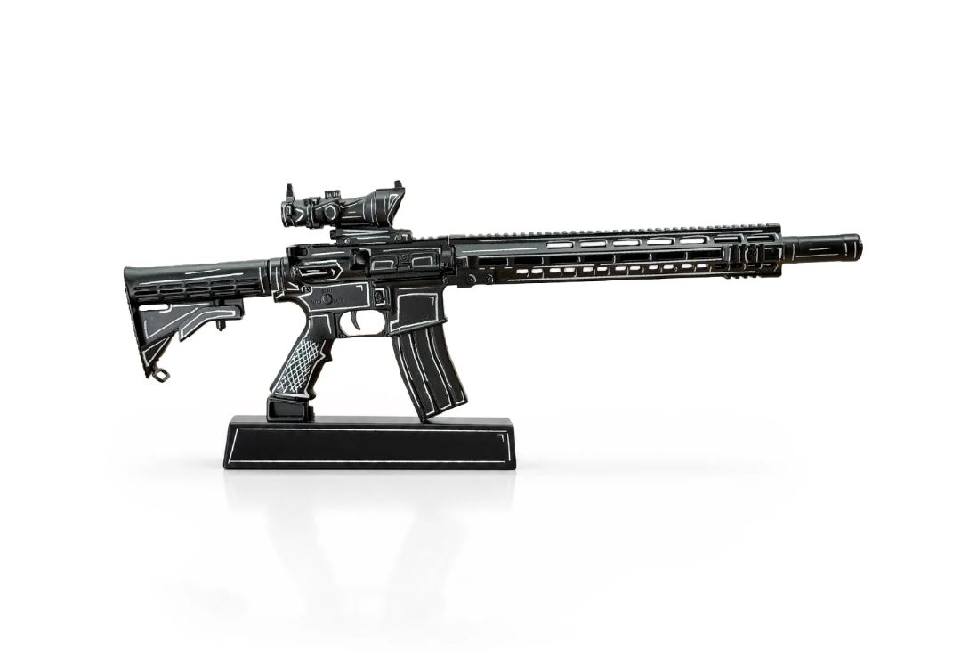 GoatGuns Black Cel Shaded AR-15 Metal Diecast Model Kit