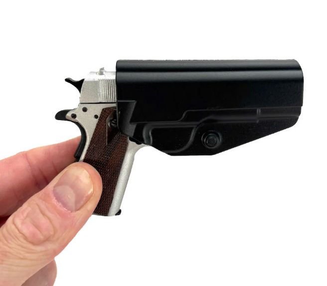 GoatGuns Miniature 1911 holster with attached belt clip