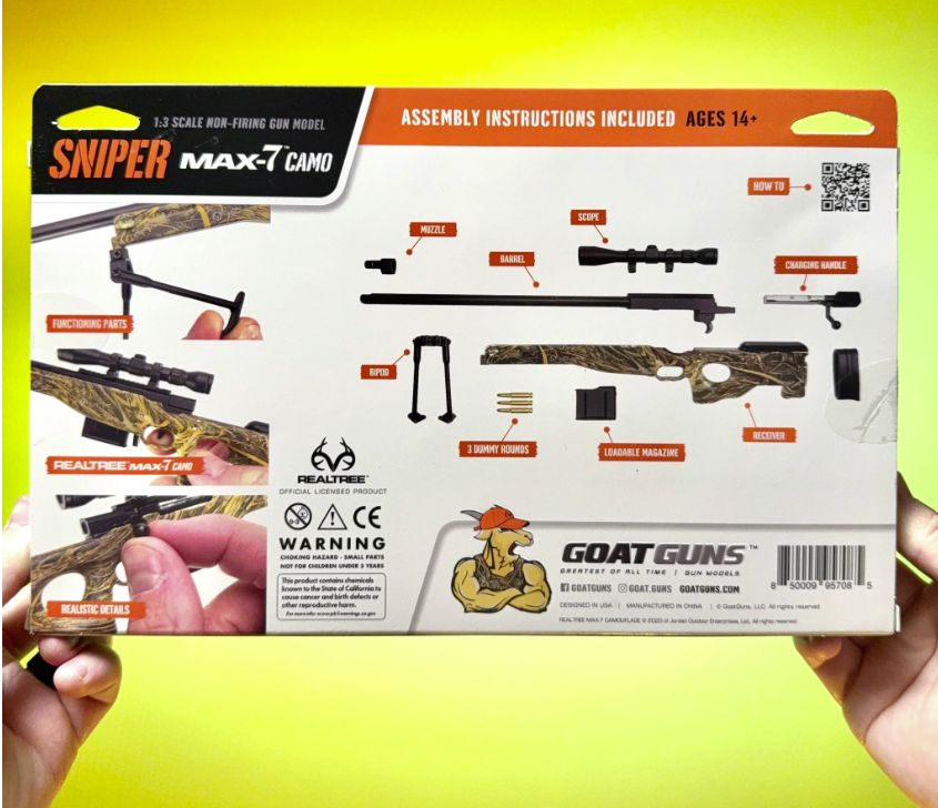 GoatGuns Sniper Rifle Metal Diecast Model Assembly Kit - Camo