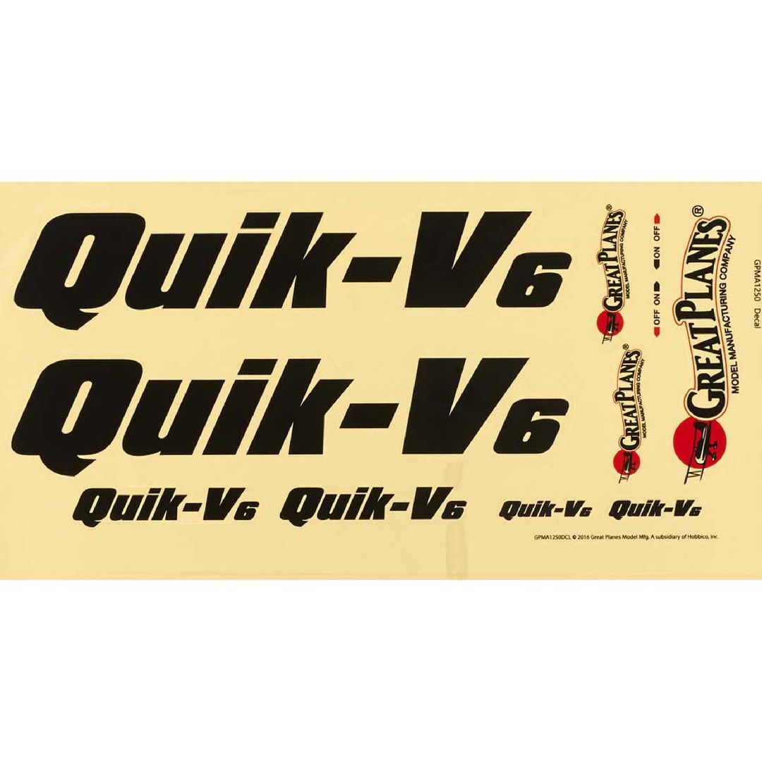 GPM Decal QuikV6 Q500 ARF GPM Decal QuikV6 Q500 ARF