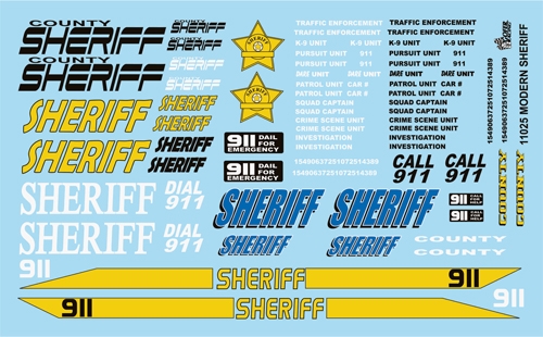 Gofer Racing Sheriff Decal Sheet 1/24