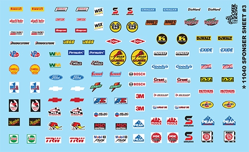 Gofer Racing Contingency Sponsor Sheet #3 Decal Sheet 1/24