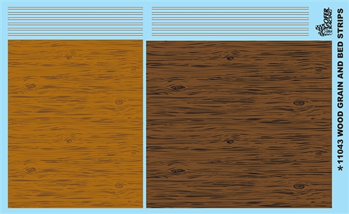 Gofer Racing Wood Grain And Bed Strips Model Car Decals 1/24 - Click Image to Close