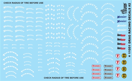 Gofer Racing Drag Racing Tire #2 Model Car Decals 1/24