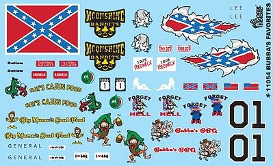 Gofer Racing Bubba's Favorites Decals 1/24 - Click Image to Close