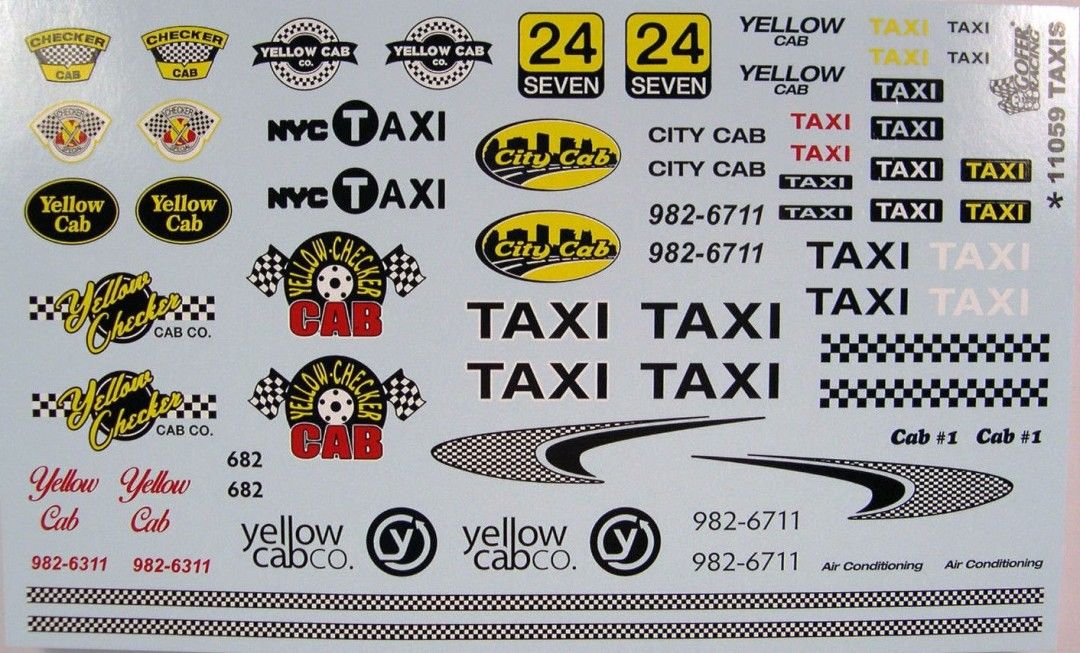 Gofer Racing Taxis Decals 1/24