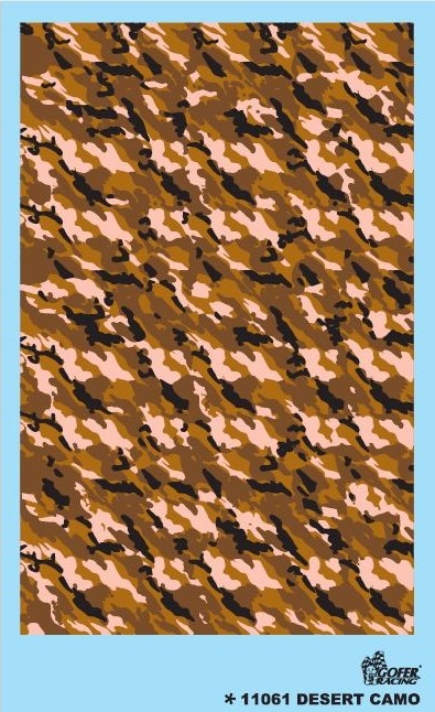 Gofer Racing Desert Camo Decal 1/24 - Click Image to Close