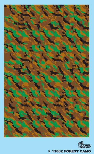 Gofer Racing Forest Camo Decal 1/24