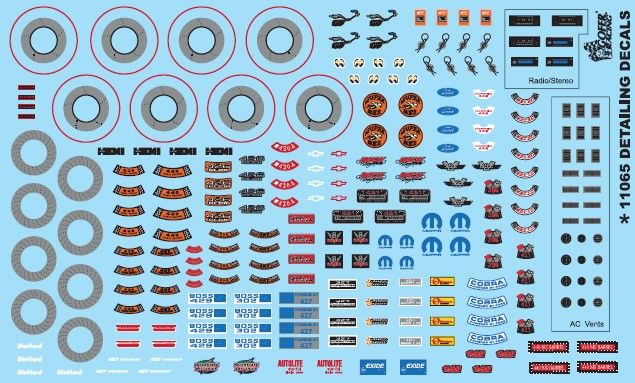 Gofer Racing Detailing Decals 1/24 - Click Image to Close