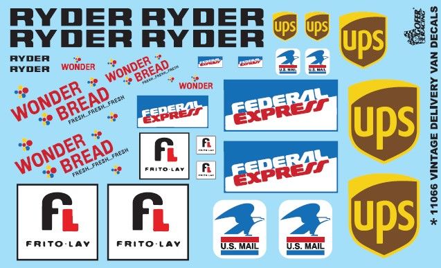 Gofer Racing Delivery Van Decals 1/24 - Click Image to Close