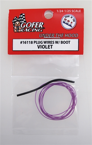 Gofer Racing Plug Wires With Boot - Violet 1/24