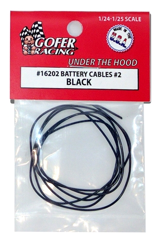 Gofer Racing Battery Cables Black 1/24