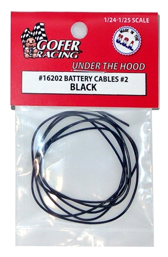 Gofer Racing Battery Cables Black 1/24 - Click Image to Close