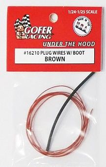 Gofer Racing Plug Wires With Boot - Brown 1/24 - Click Image to Close
