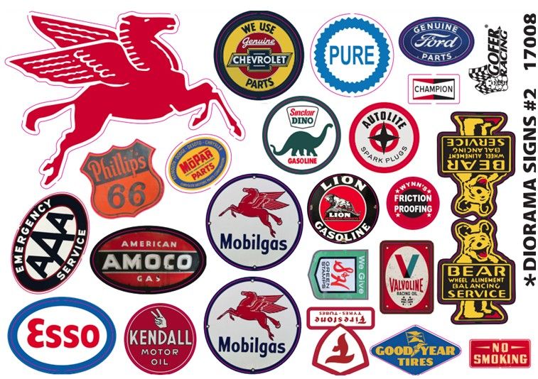 Gofer Racing Diorama Signs #2