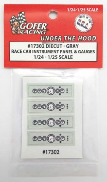 Gofer Racing Race Car Instrument Panel Gray 1/24 - 1/25 - Click Image to Close