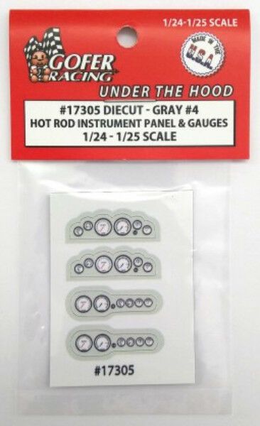 Gofer Racing Hot Rod Instrument Panel Gray #4 1/24 - 1/25
