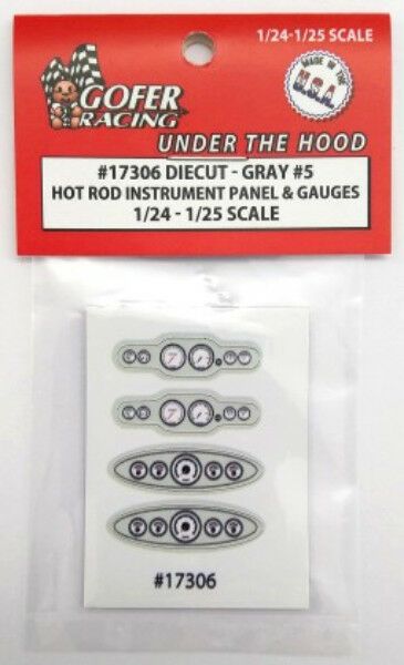 Gofer Racing Hot Rod Instrument Panel Gray #5 1/24 - 1/25 - Click Image to Close