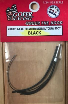 Gofer Racing Six-Cylinder Prewired Distributor - black plug wire