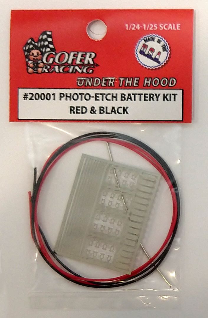 Gofer Racing Photo-Etch Battery Kit Red and Black - Click Image to Close