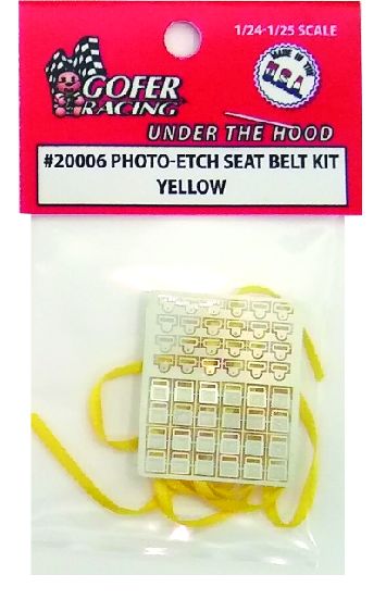 Gofer Racing Photo-Etch Seat Belt Kit - Yellow