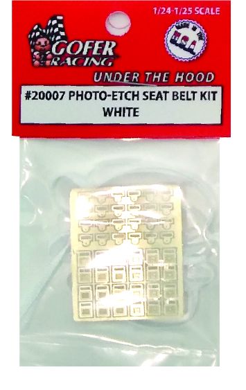Gofer Racing Photo-Etch Seat Belt Kit - White