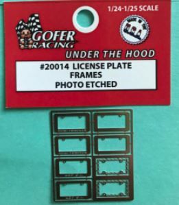Gofer Racing Photo Etched License Plate Frames - Click Image to Close