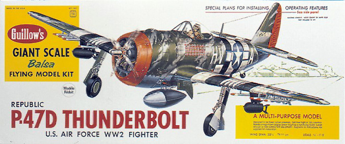 Guillow's 1/16 P-47D Thunderbolt Model Kit (1)