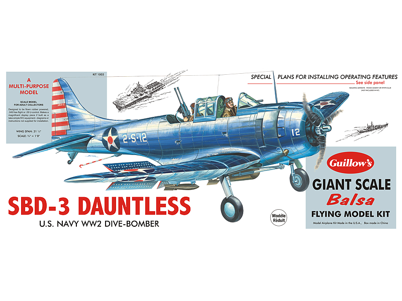 Guillow's 1/16 SBD-3 Dauntless Model Kit (1)